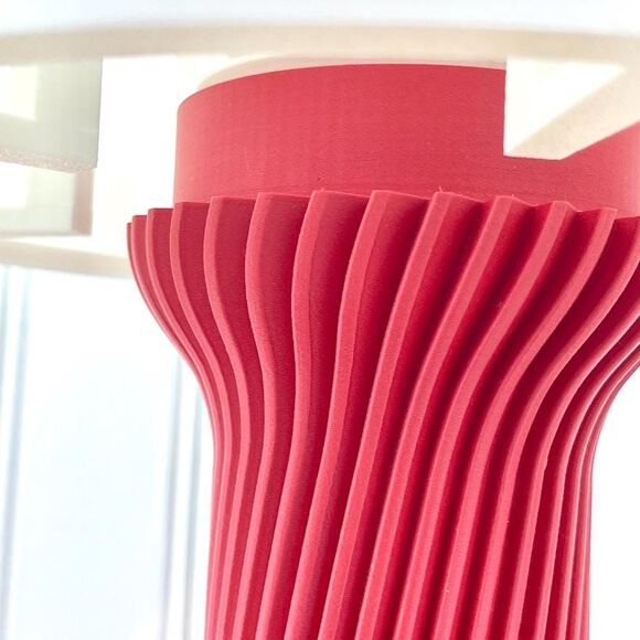 Ridged Table Lamp, Desk Lamp and Shade, Bedside Lamp, Sculptural Design - Picture 5 of 11